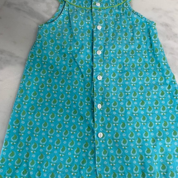 Orient express blue and green corduroy dress - Picture 2 of 4